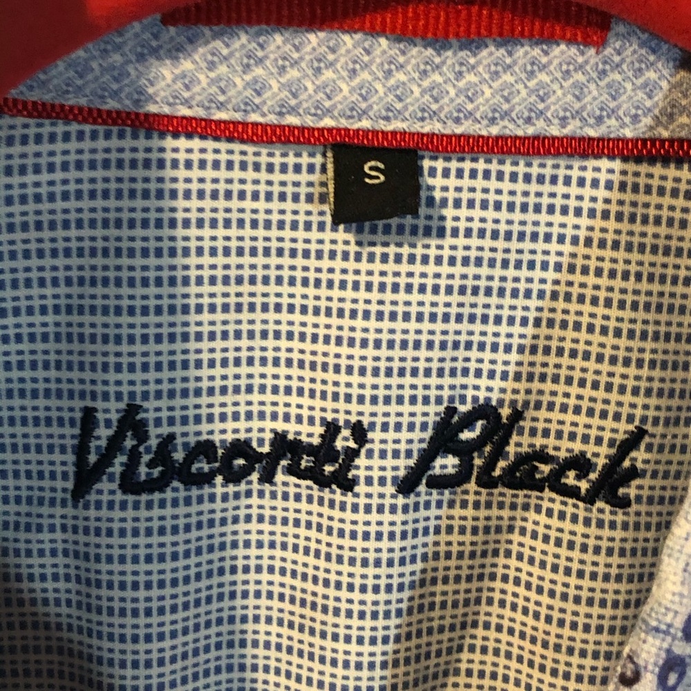Visconti Black Button Down Size Small - image 2